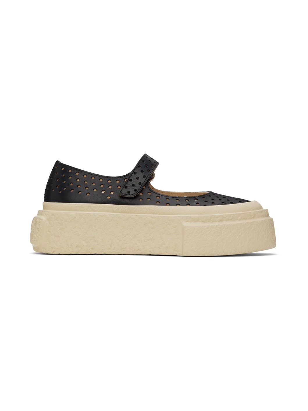 Black Chunky Gambetta Ballerina Flats - 1