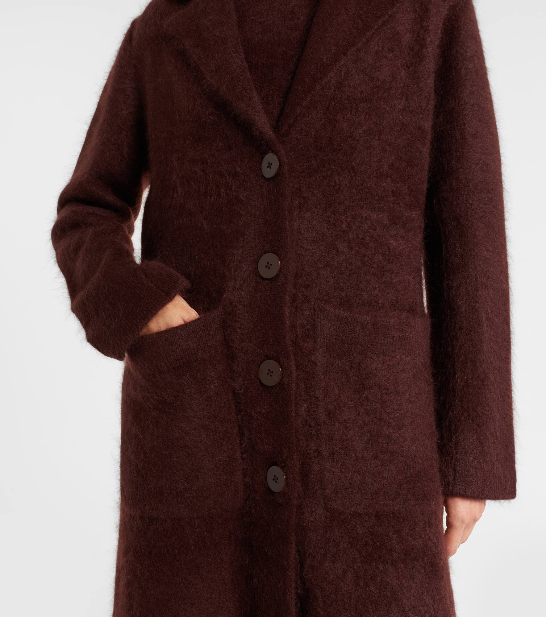 Fluffy Statement wool-blend coat - 5
