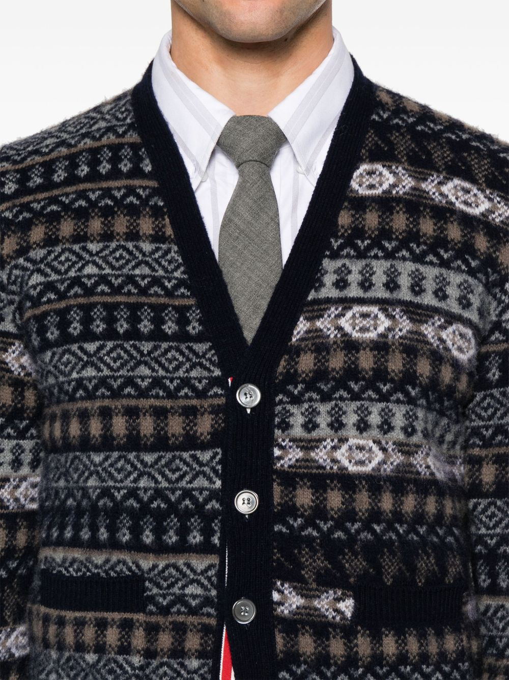 fair isle wool cardigan - 5