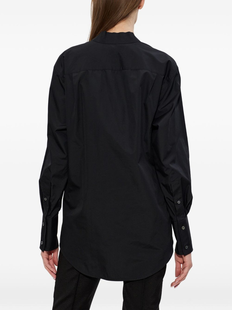 frayed-edge tie-fastening shirt 4