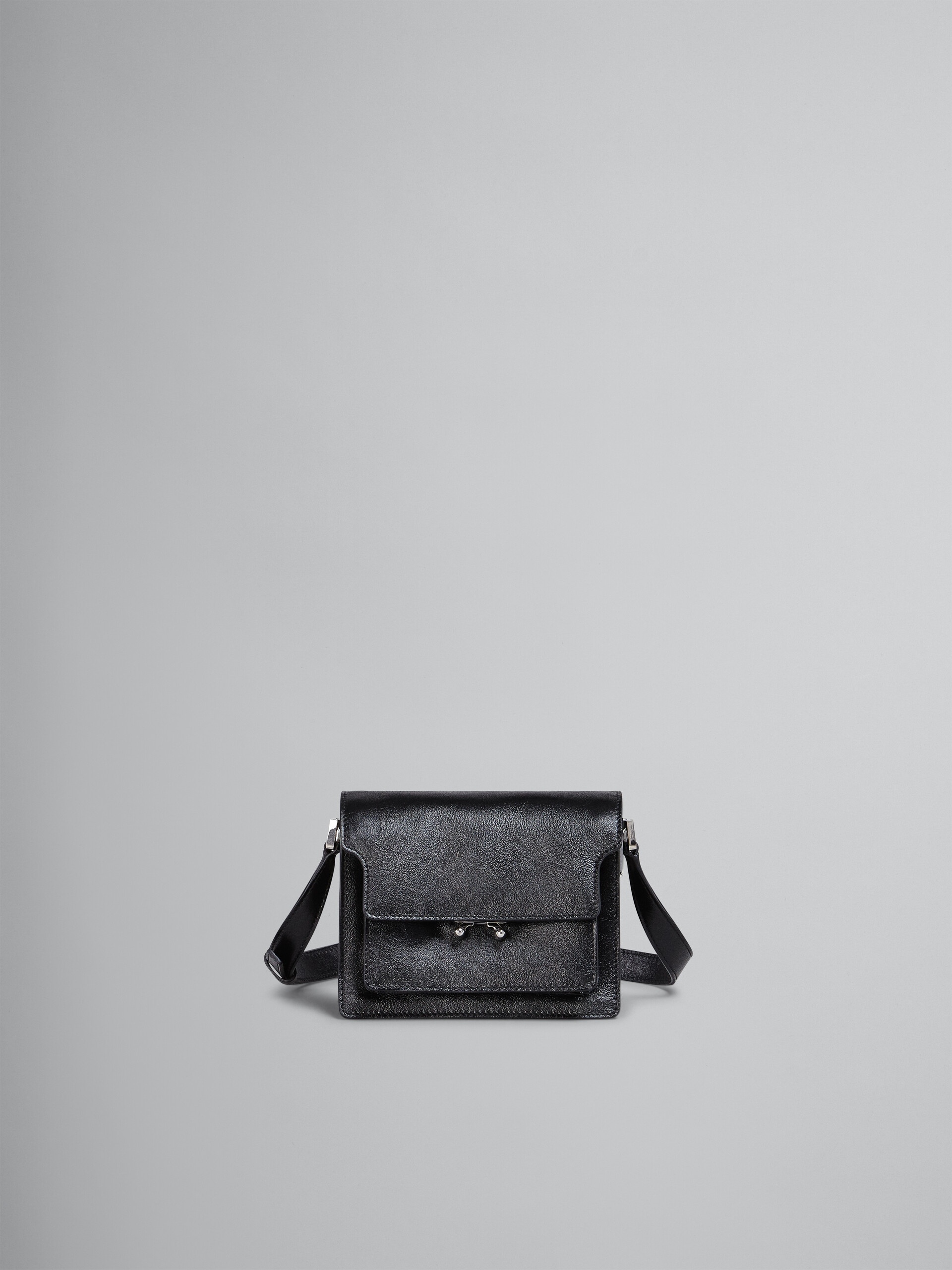 TRUNK SOFT MINI BAG IN BLACK LEATHER - 1