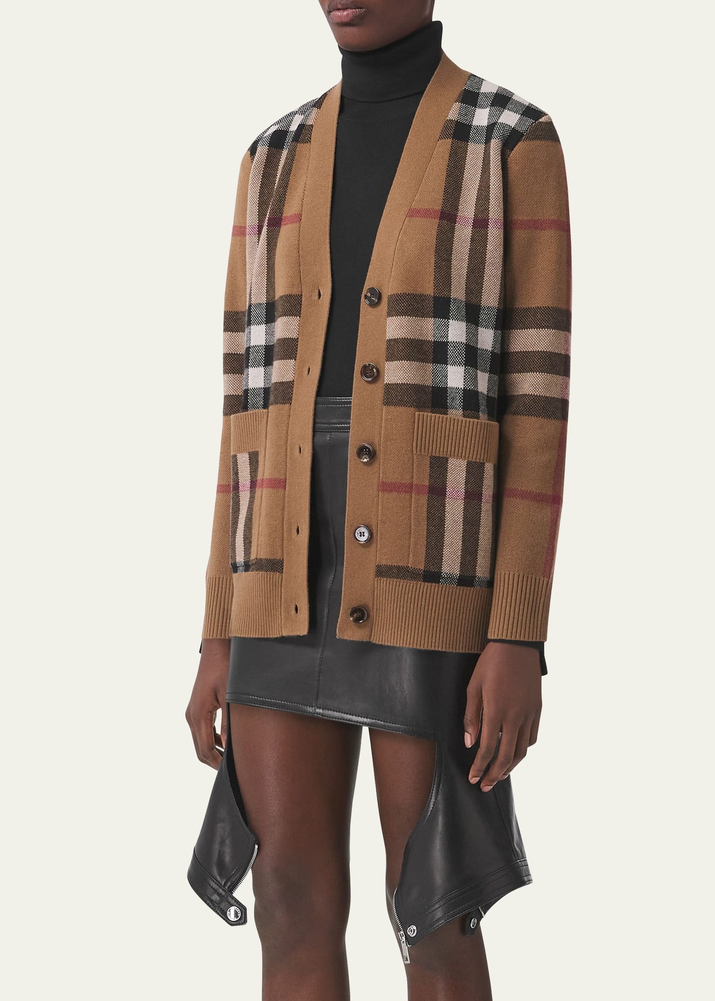 Willah Check Oversized Cardigan - 5