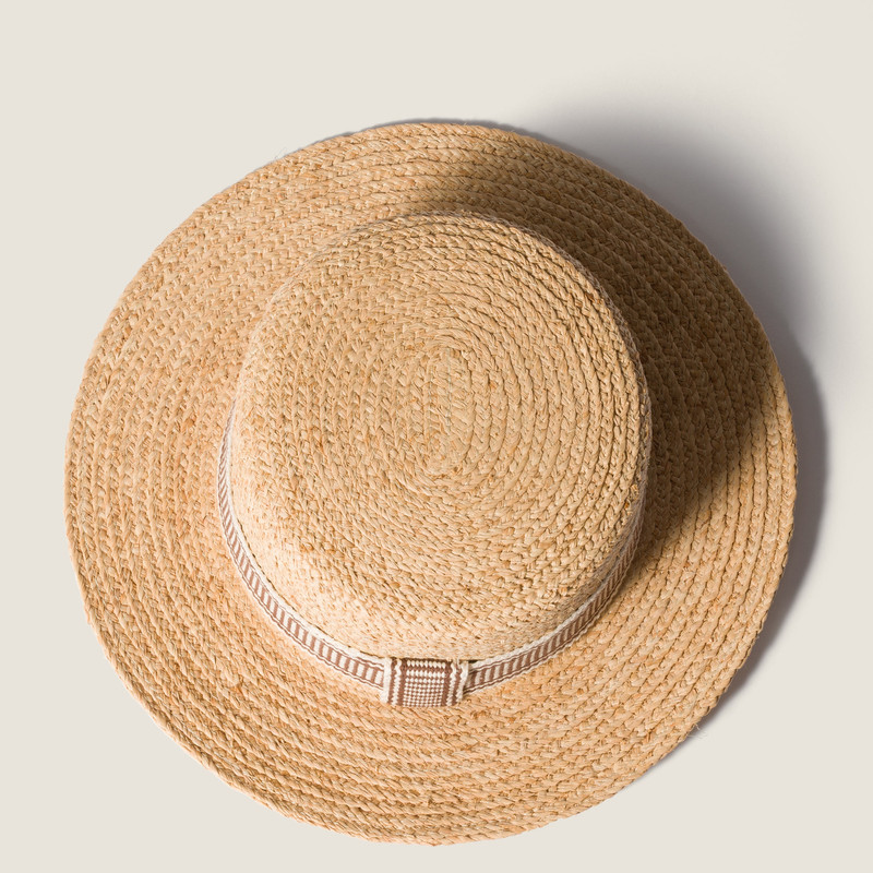 Miu Miu Raffia hat outlook