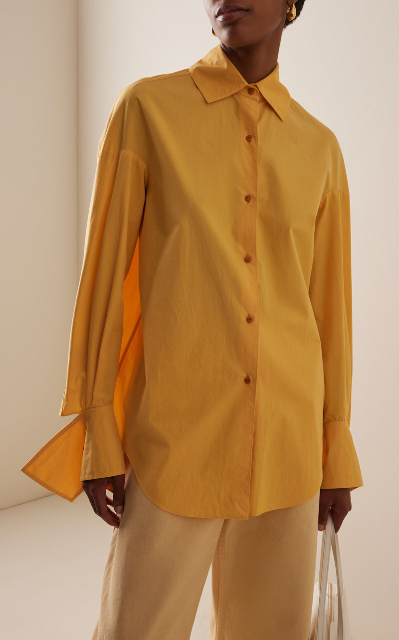 OSSOU Wren Cotton Shirt yellow outlook
