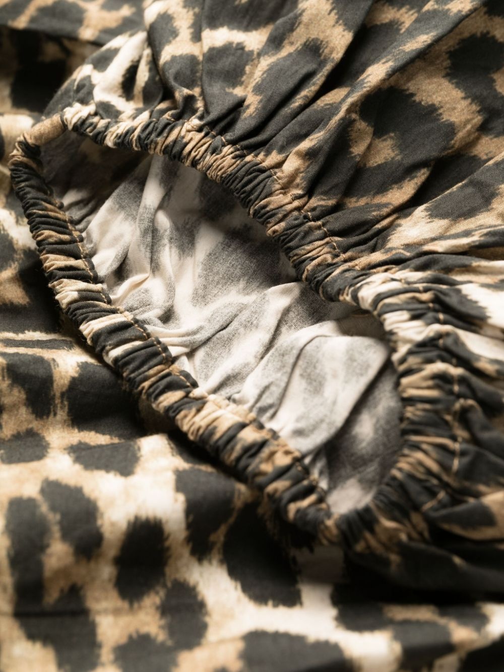 leopard-print organic cotton dress - 6