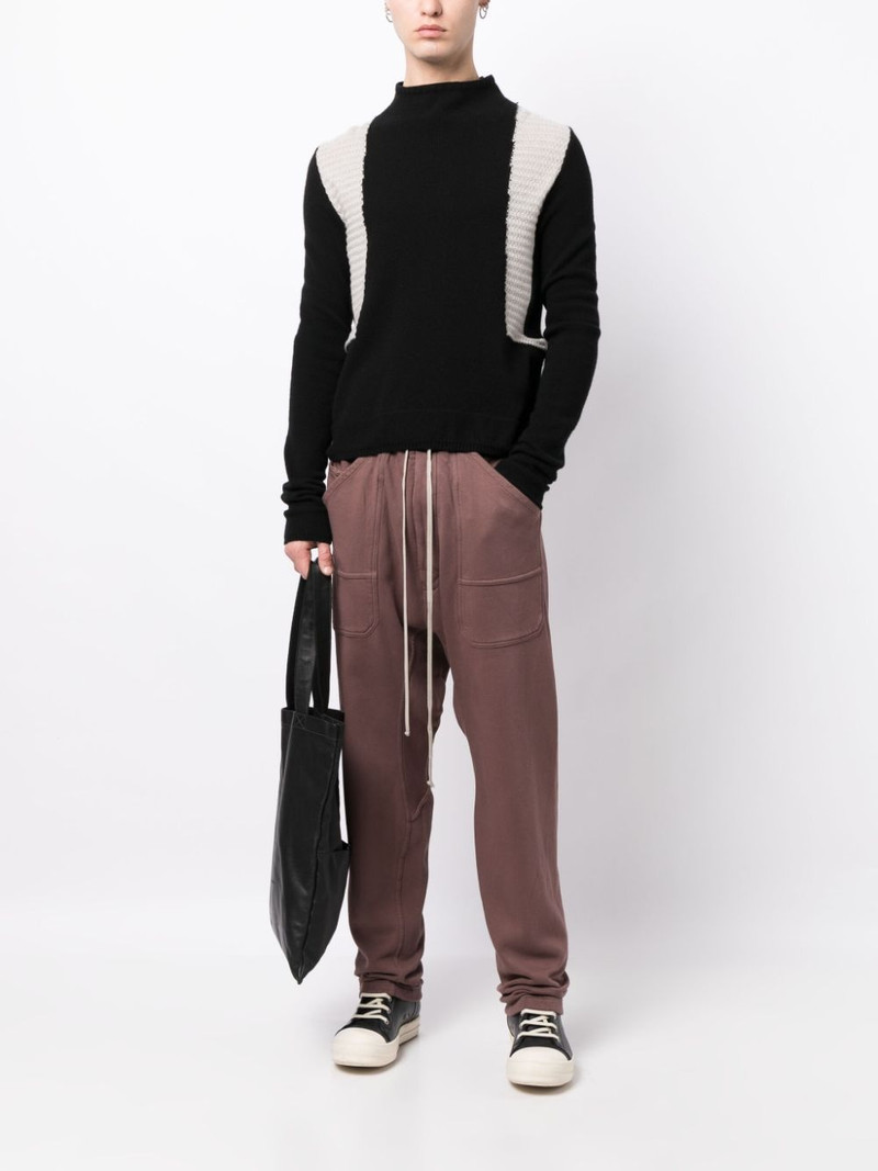 Rick Owens DRKSHDW Mauve drawstring-waistband track pants outlook
