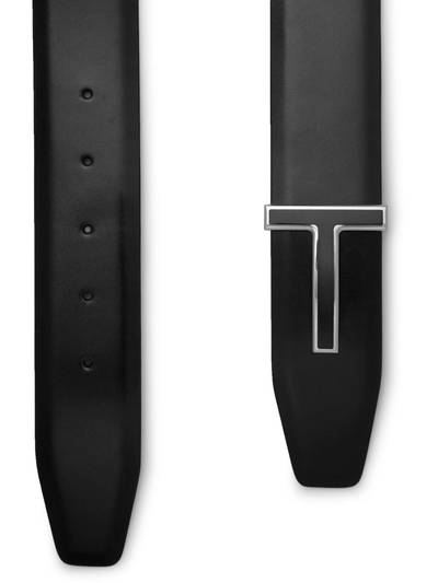 TOM FORD 4cm Black Leather Belt outlook
