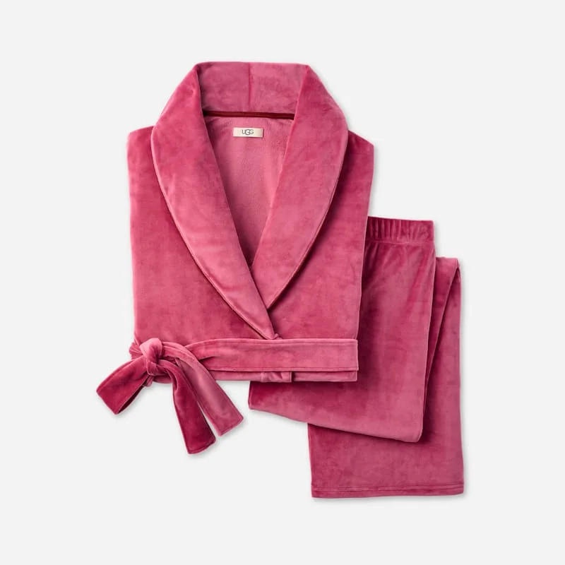 ® Women's Raechelle Wrap Set Fleece/Recycled Materials Bottoms in Strawberry/Coffee Berry - 1
