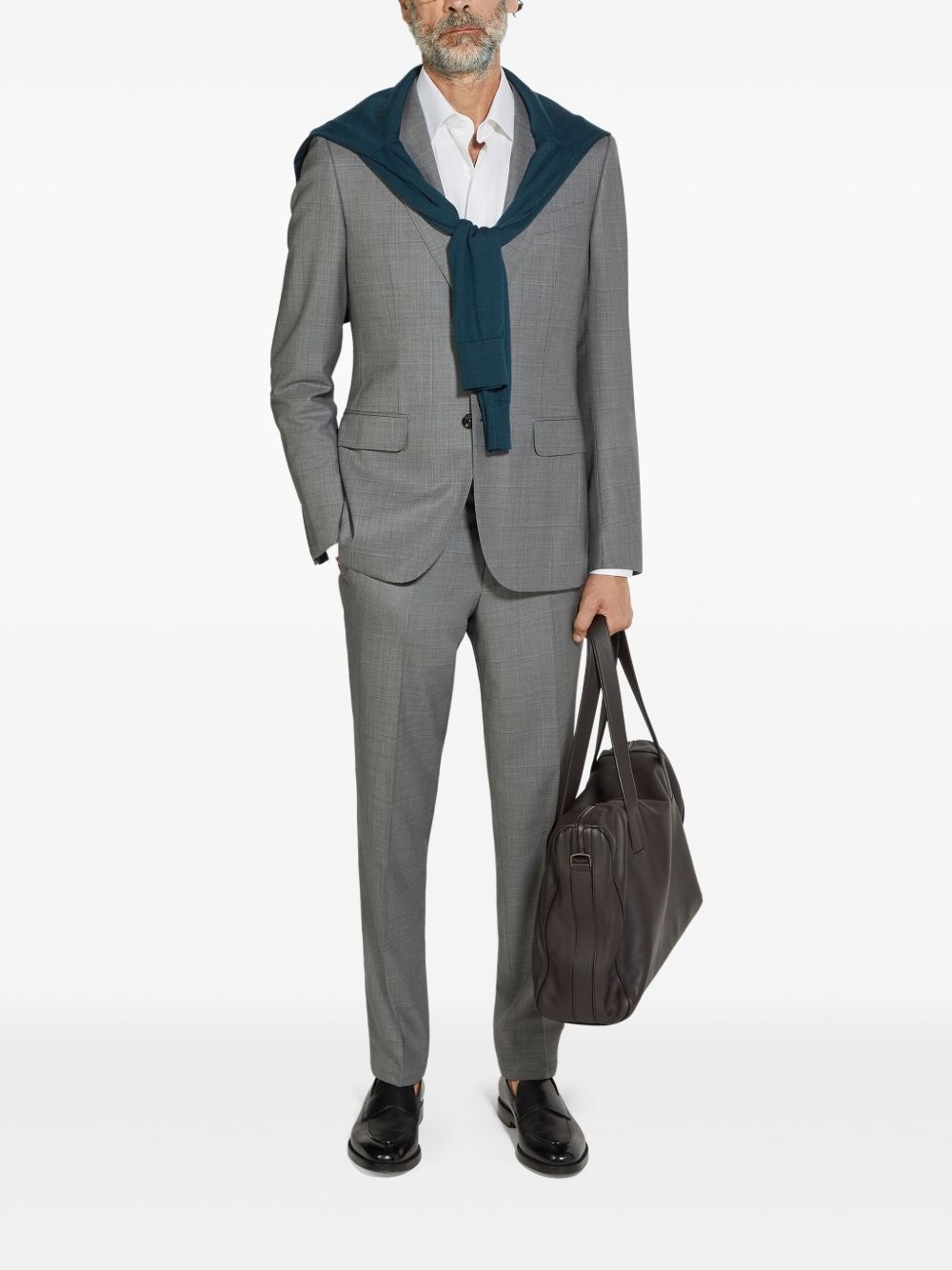 wool single-breasted suit - 2