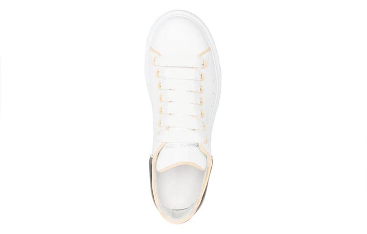 (WMNS) Alexander McQueen Oversized Leather Sneakers 'White Black' 733003WHJE58808 - 3