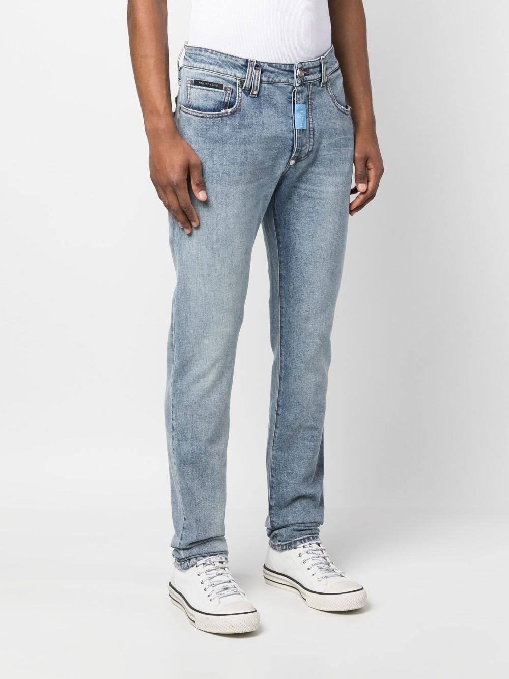 logo-plaque straight-cut jeans - 3