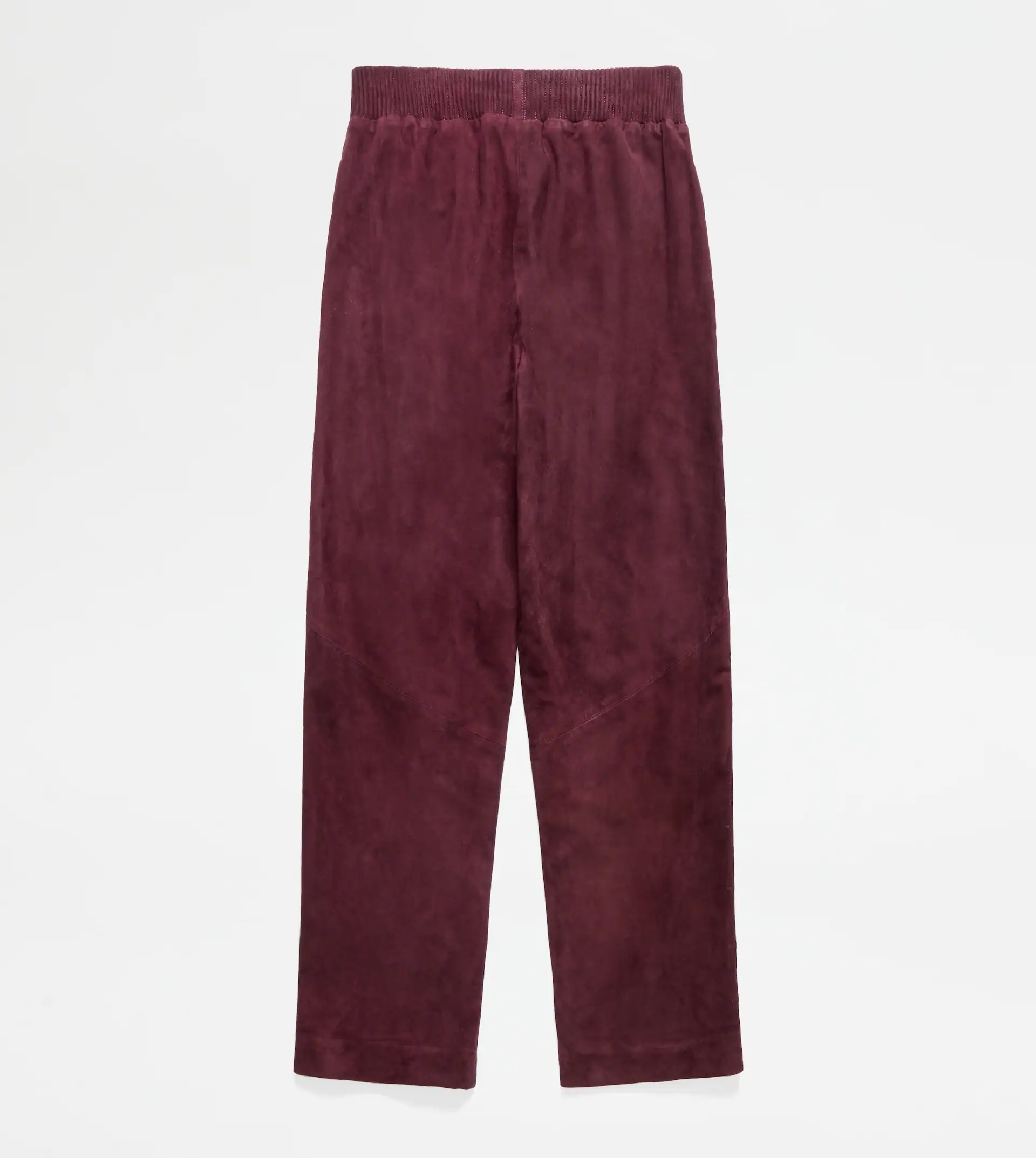 TRACKSUIT TROUSERS IN SUEDE - BURGUNDY - 4