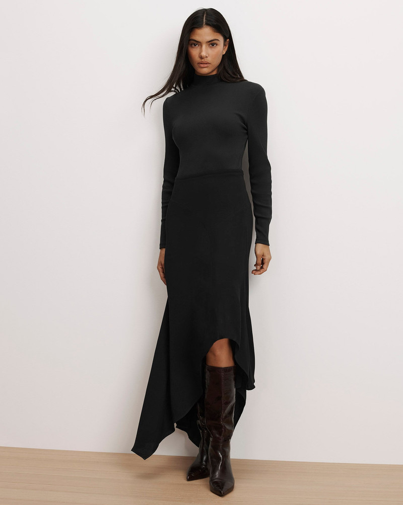VERONICA BEARD THALISSA HANDKERCHIEF MIDI DRESS outlook