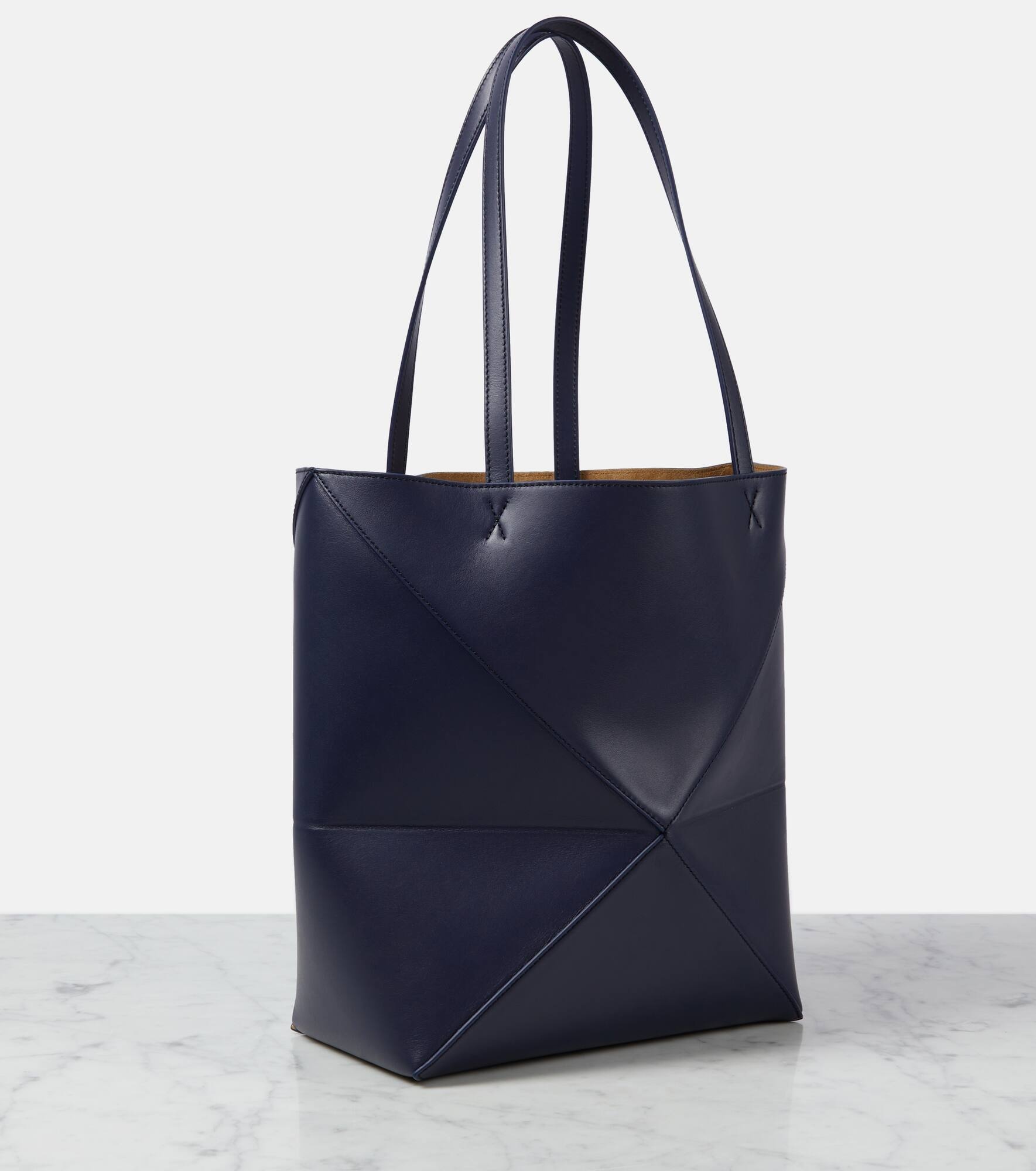 Puzzle Fold leather tote bag - 4