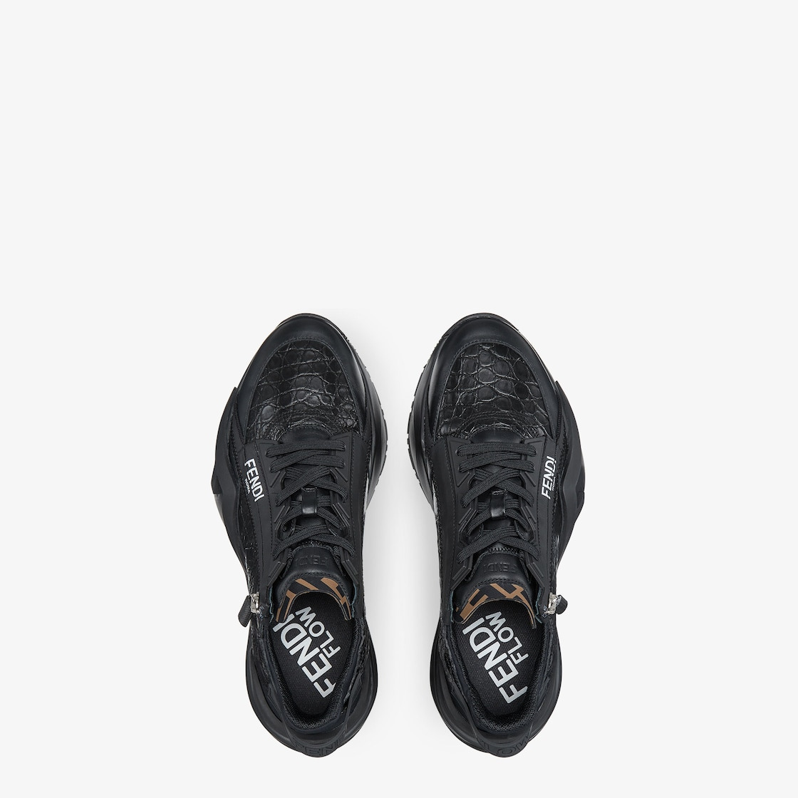 Black caiman low-tops - 4