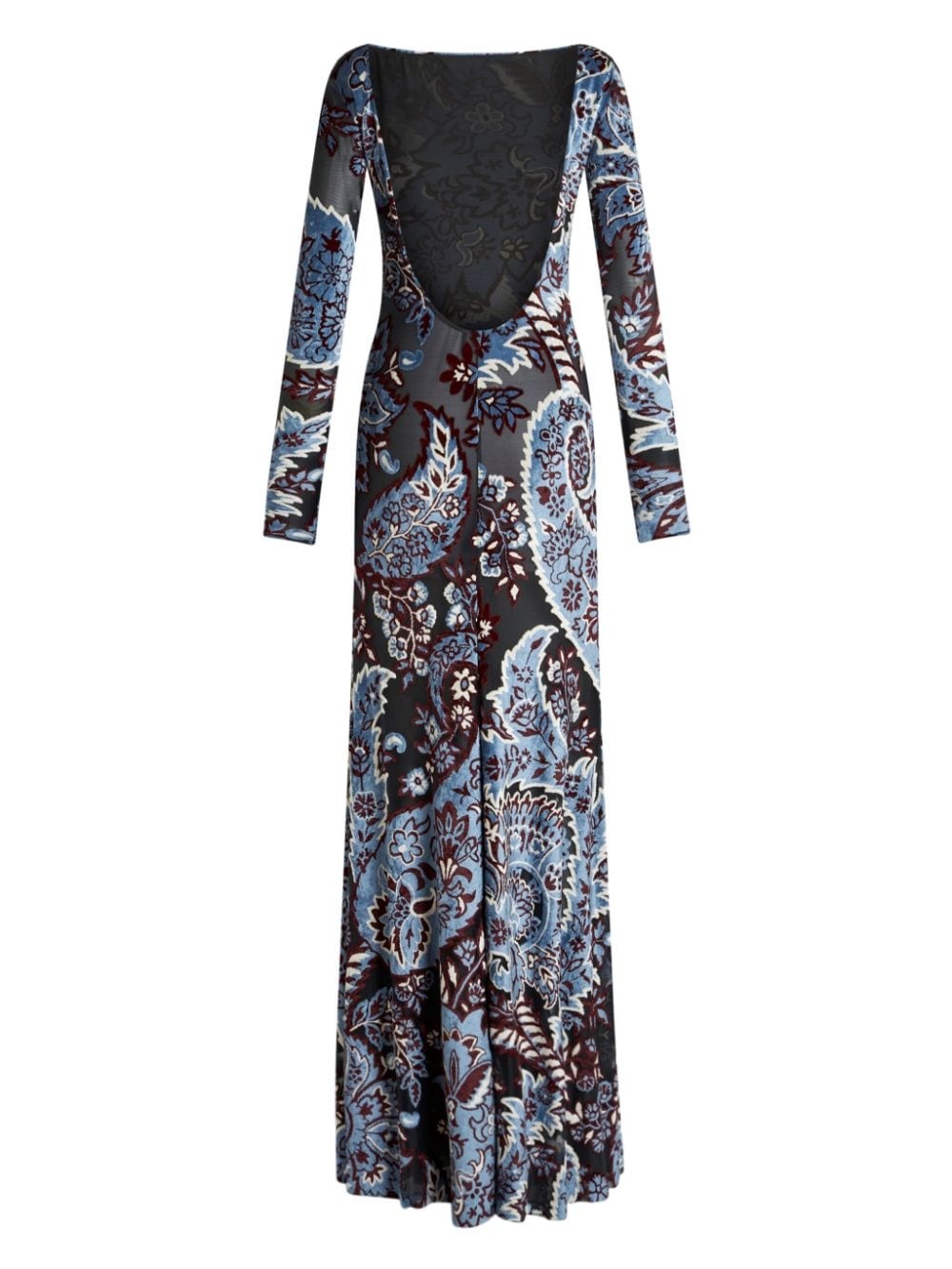 paisley-print crepe maxi dress - 2