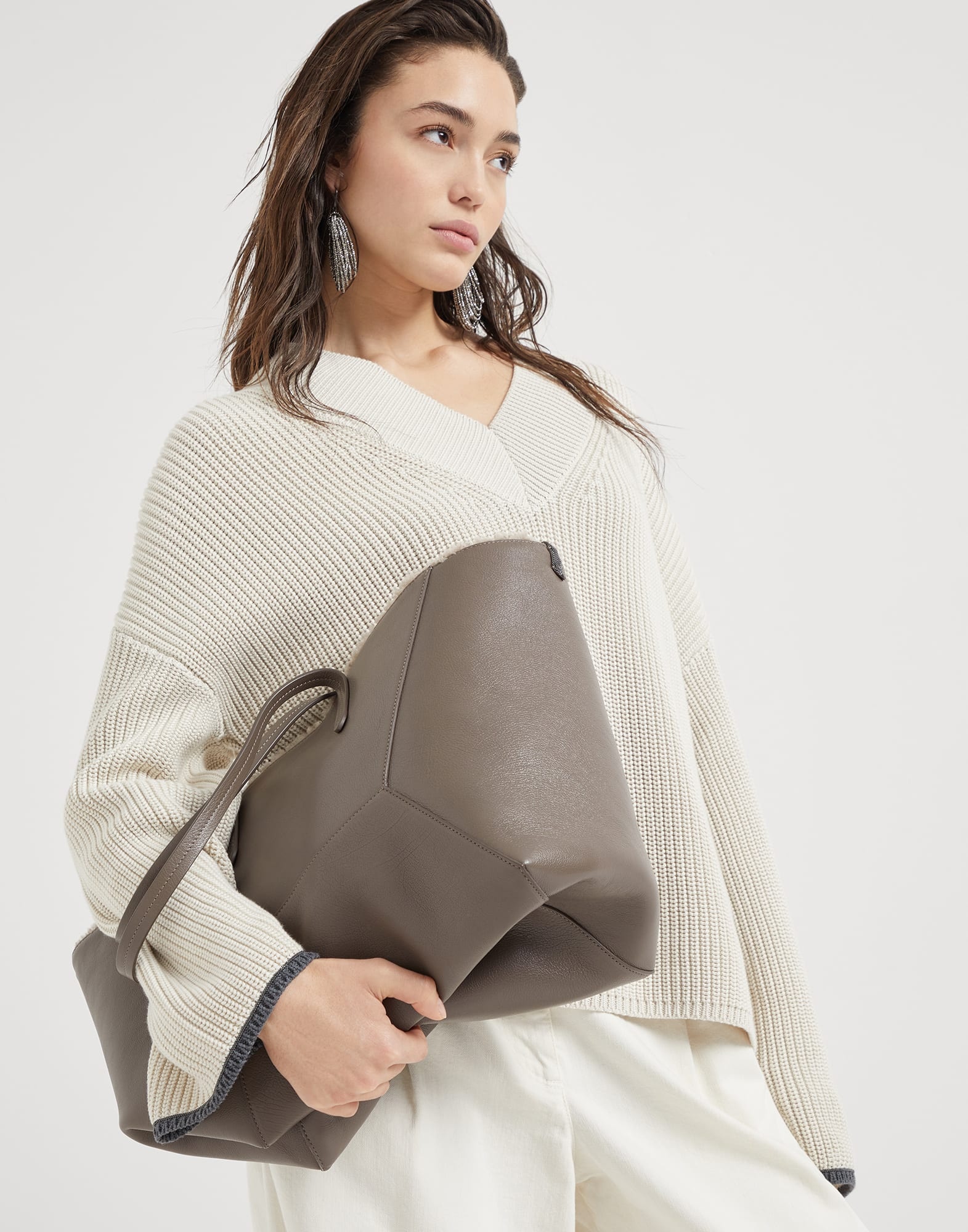 BC Duo bag in classic leather with shearling lining and monili - 4
