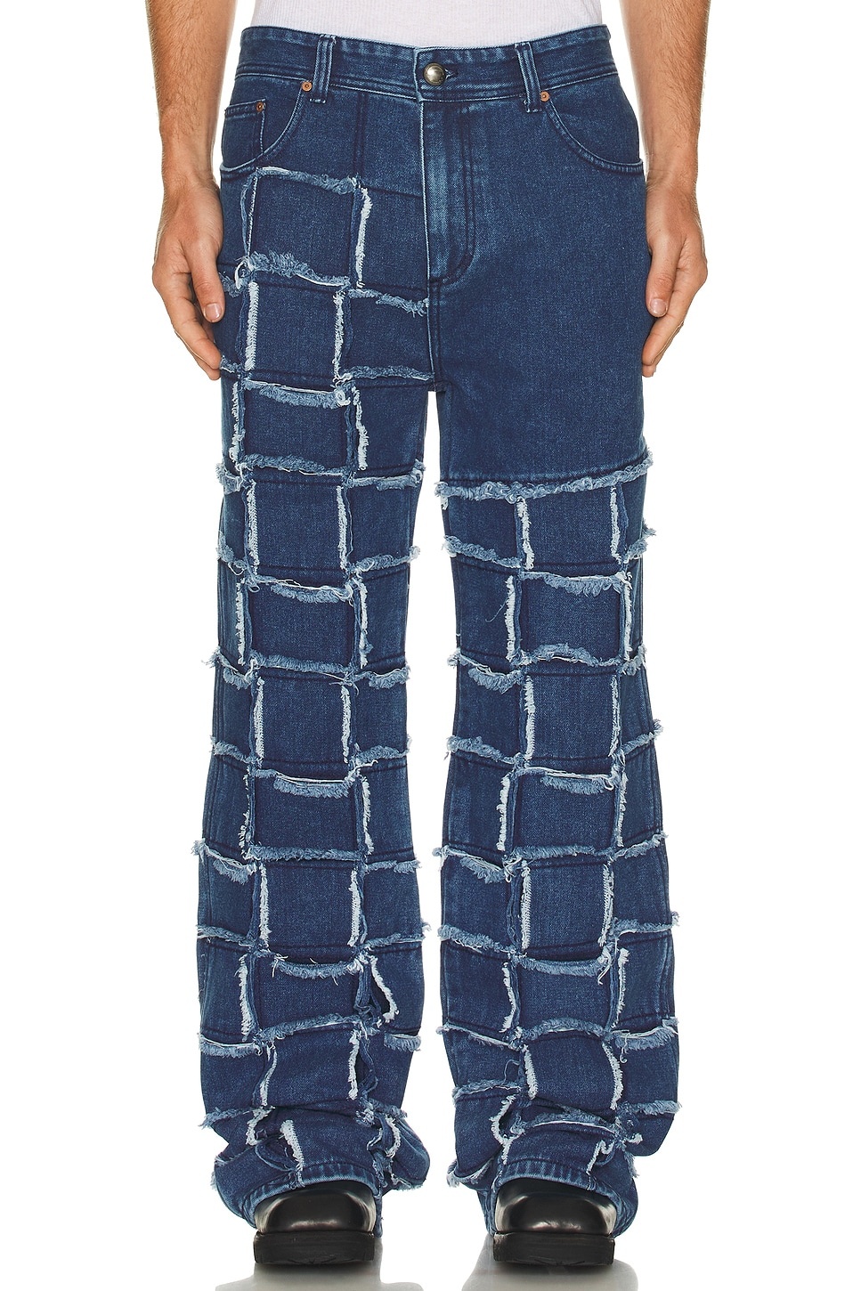 New Patchwork Wide Leg Jeans - 3