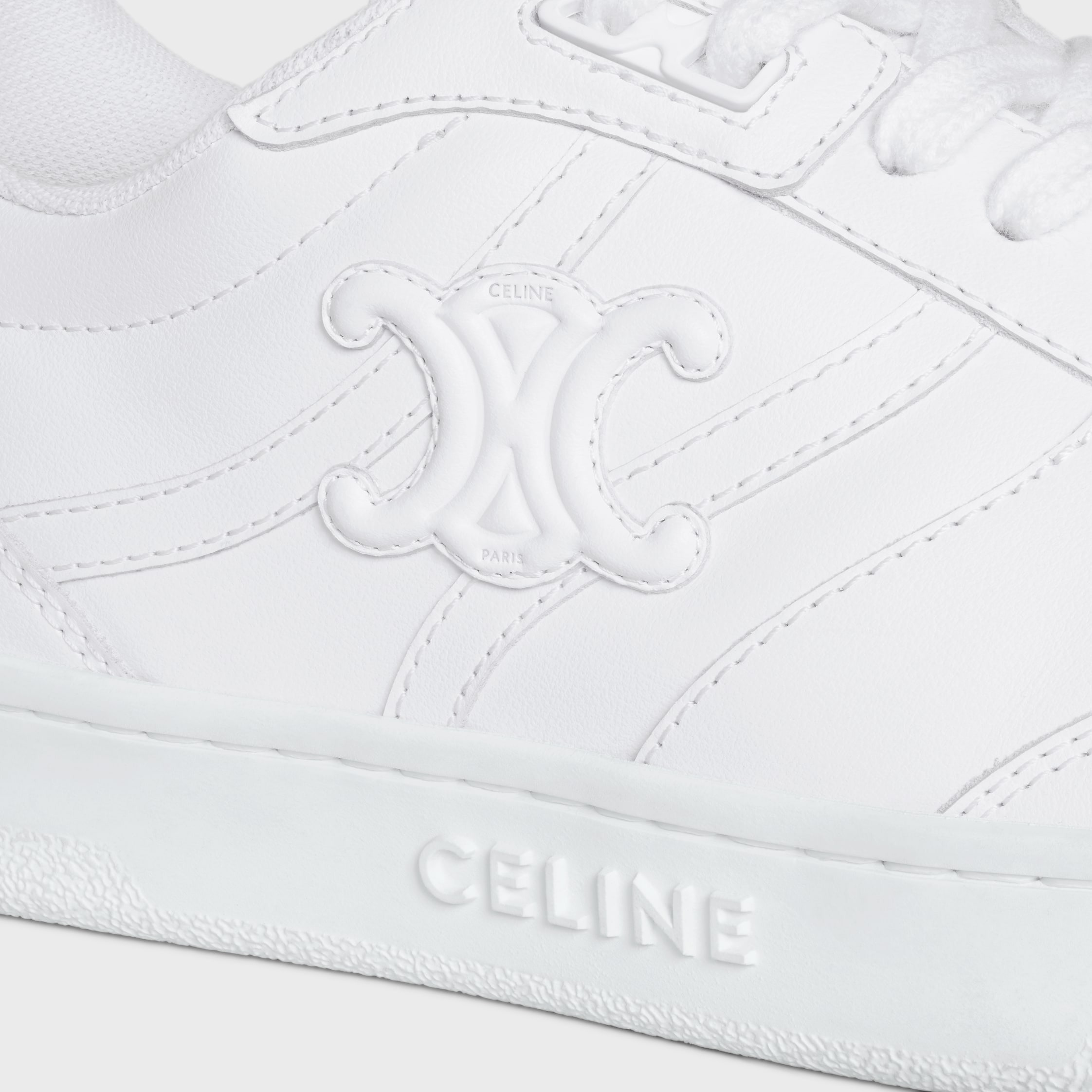 CT-11 CELINE TRAINER LOW LACE-UP SNEAKER IN CALFSKIN - 5