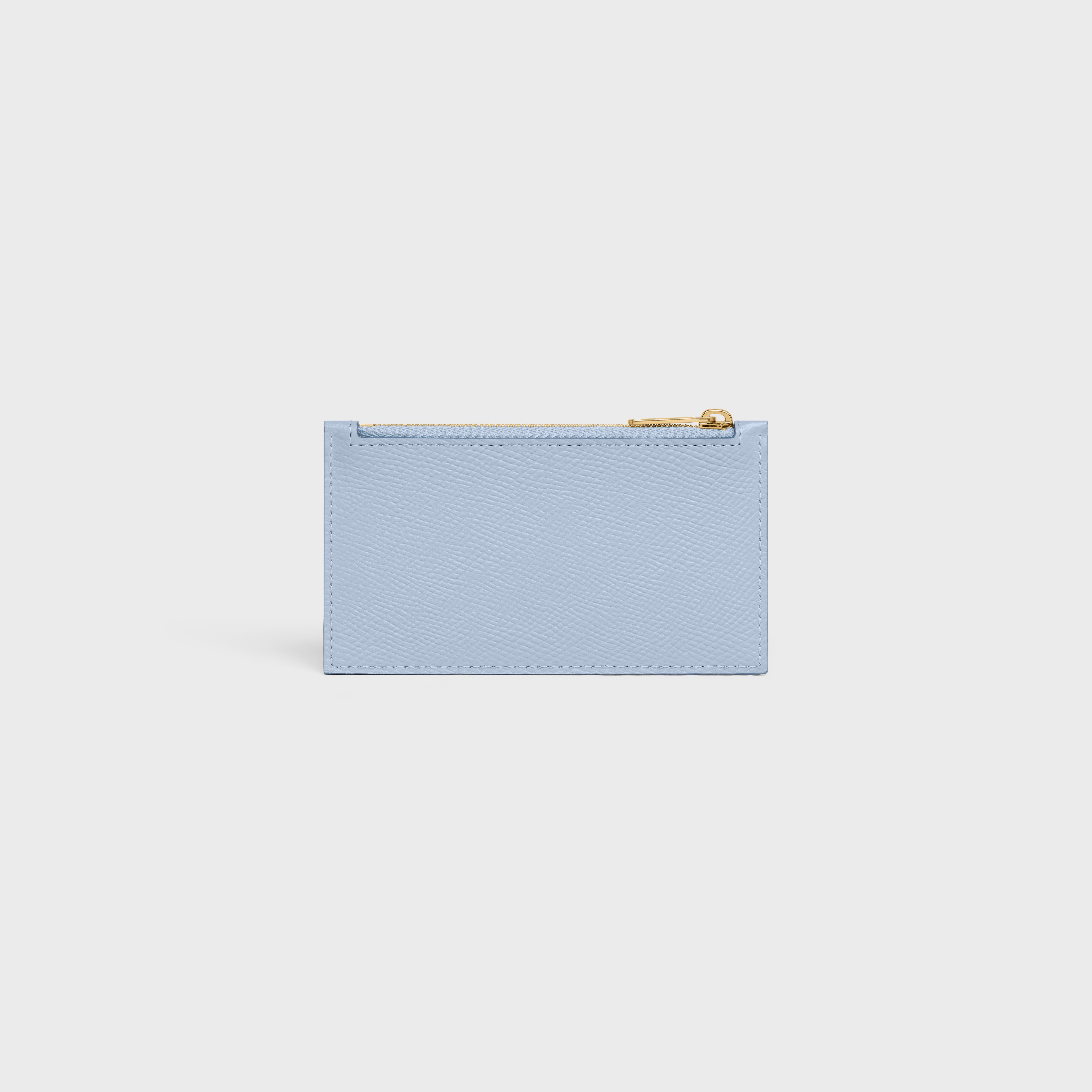 Zipped compact card holder in Grained calfskin - 3