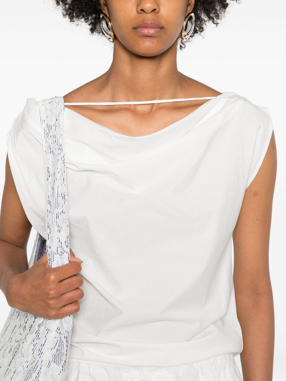 Christophe halterneck draped top - 5