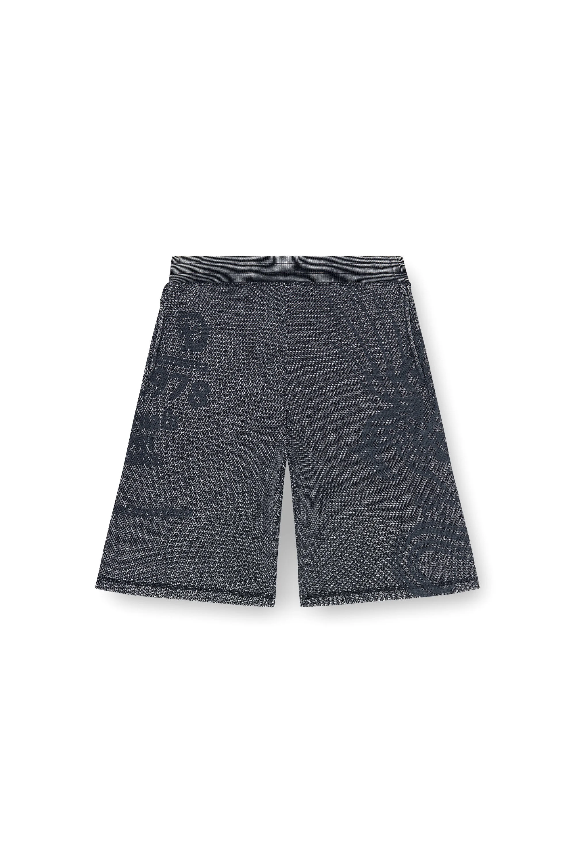 MESH COTTON SWEATSHORTS WITH PRINTS - 1