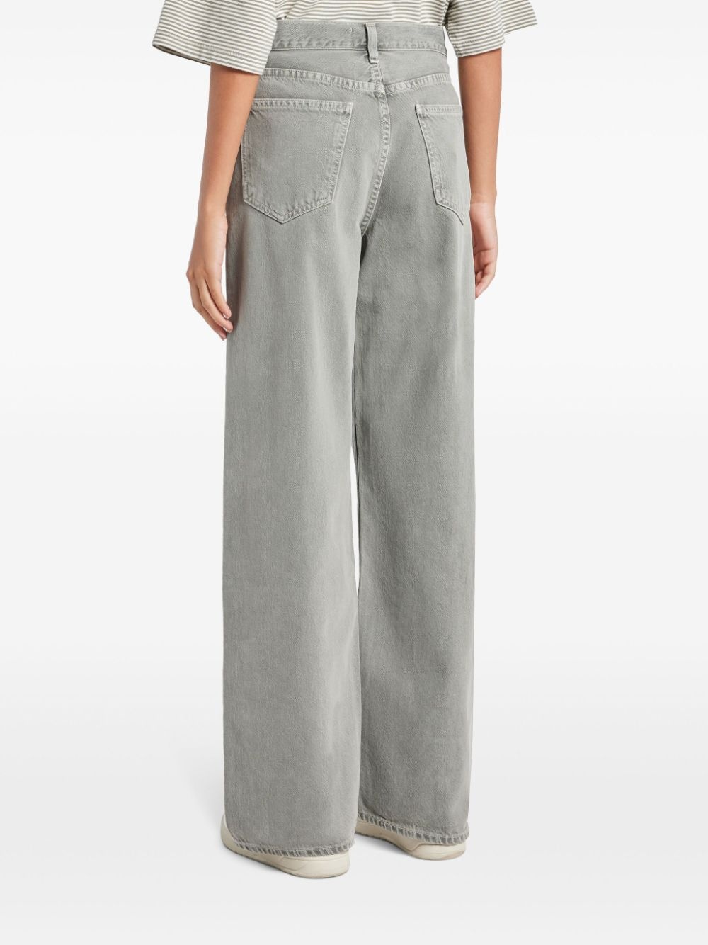 high-rise cotton jeans - 4