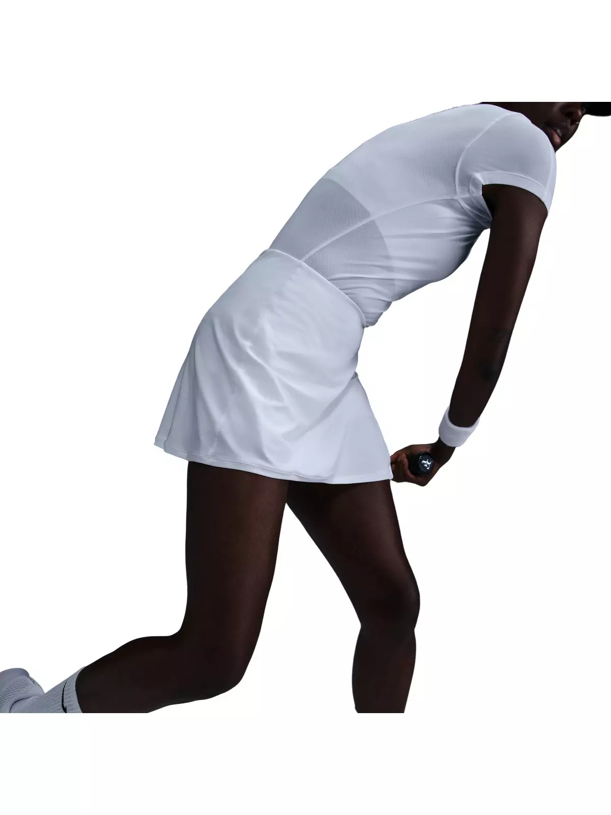 Women's Dri-FIT Victory Mid-Rise Straight Tennis Skirt -White - 5
