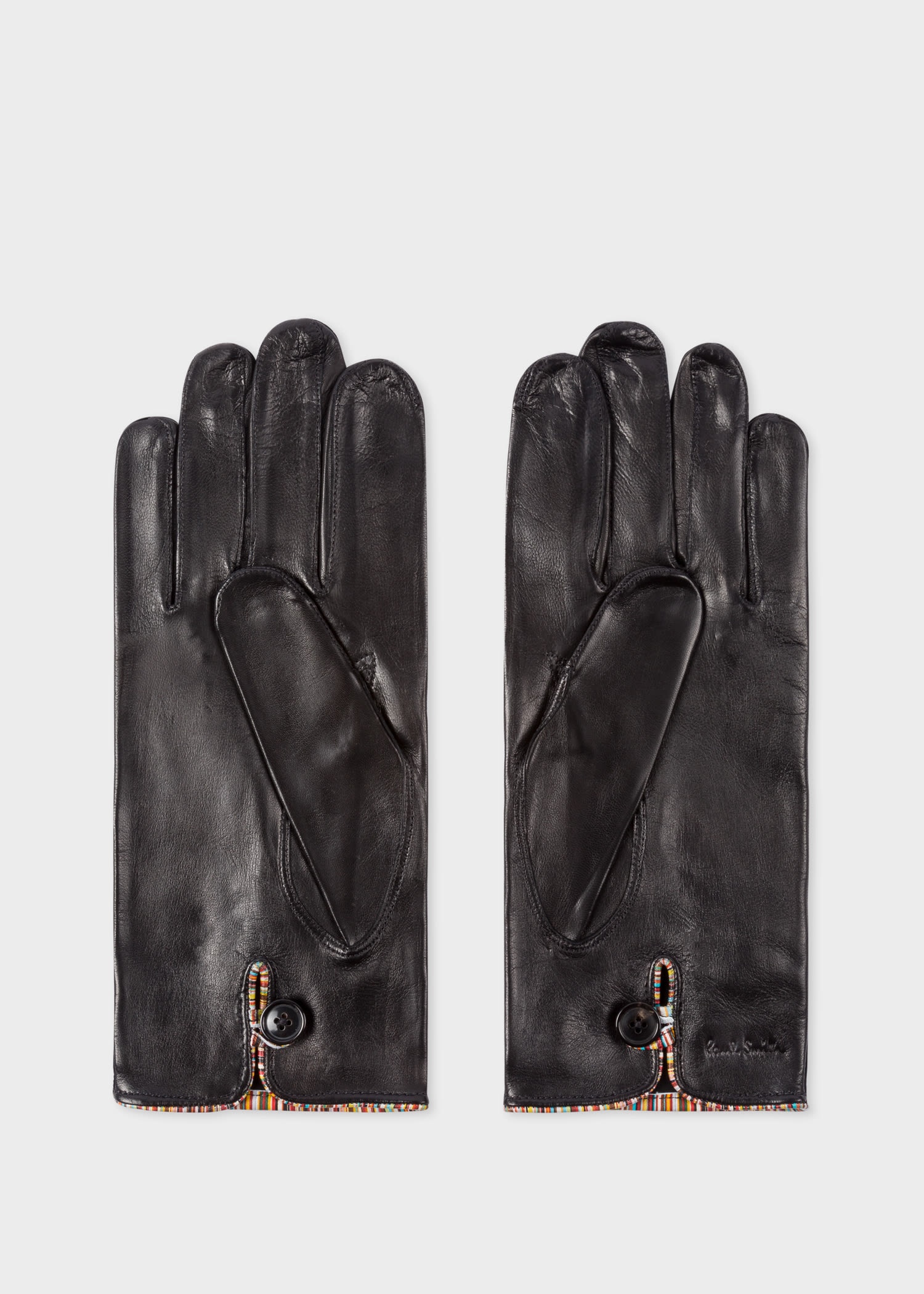 'Signature Stripe' Trim Leather Gloves & Wool Scarf Gift Set - 6