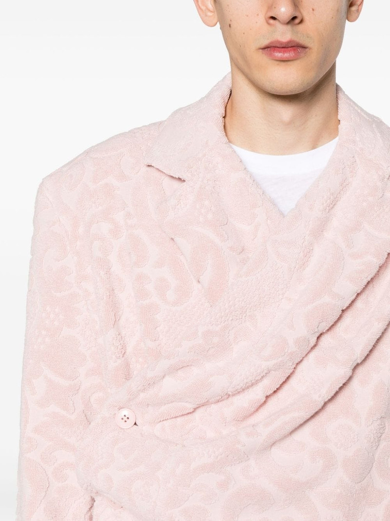 towelling-finish wrap cotton blazer 5