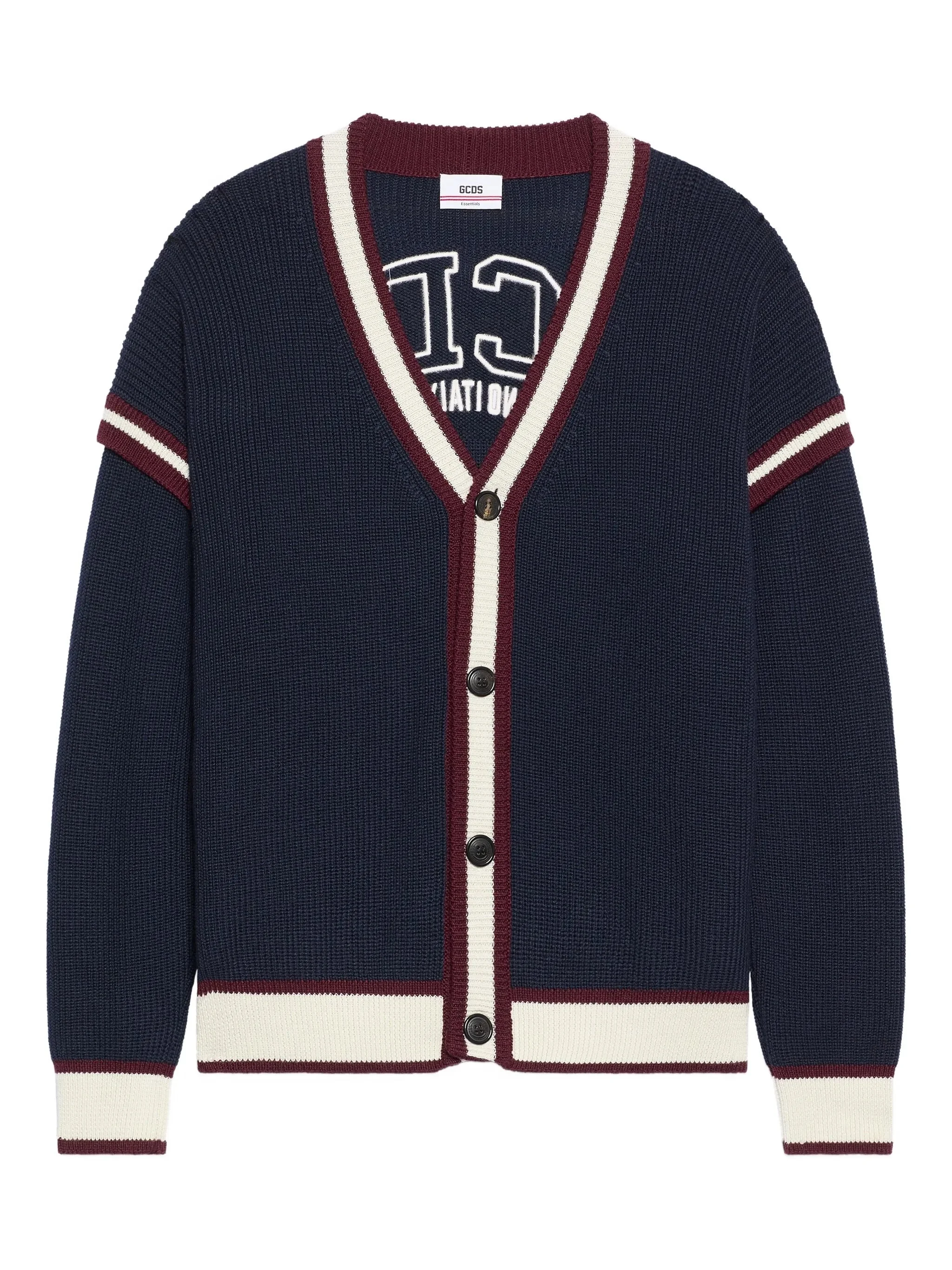 Gcds Striped-detail Buttoned Cardigan - 1