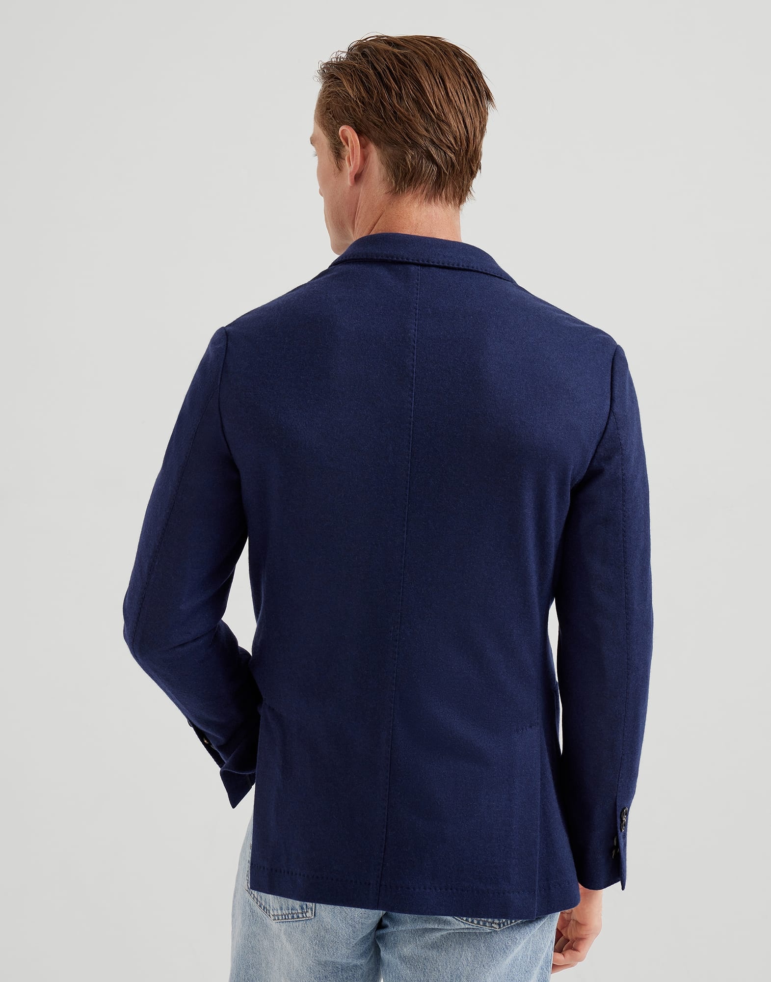 Cashmere jersey blazer with patch pockets - 2
