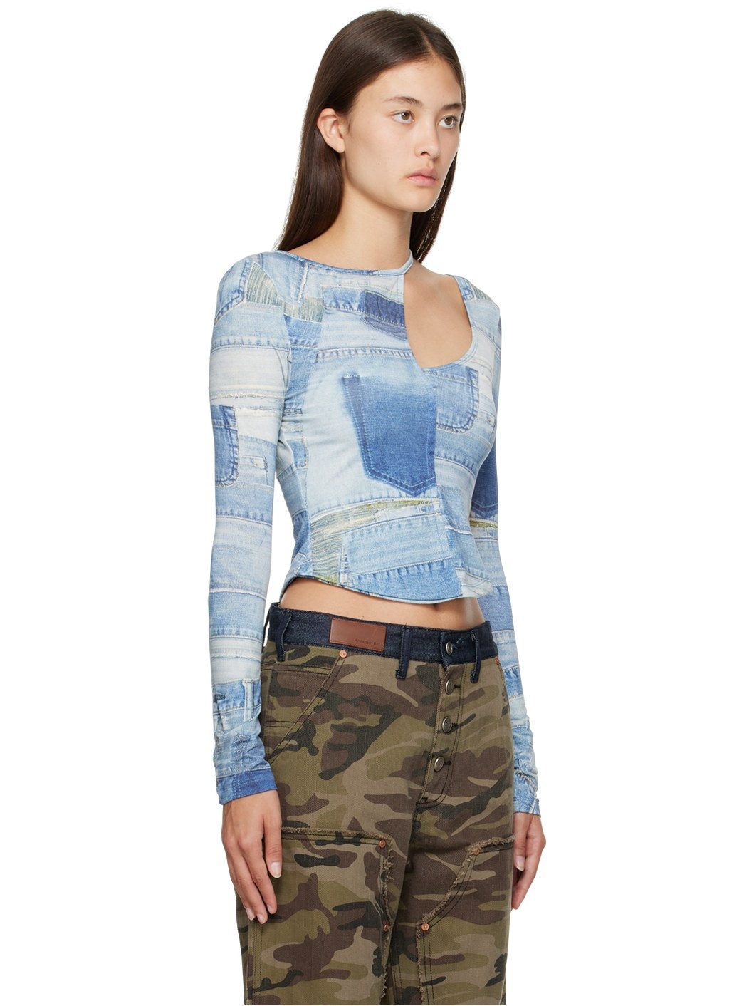 Blue Anja Long Sleeve T-Shirt - 2