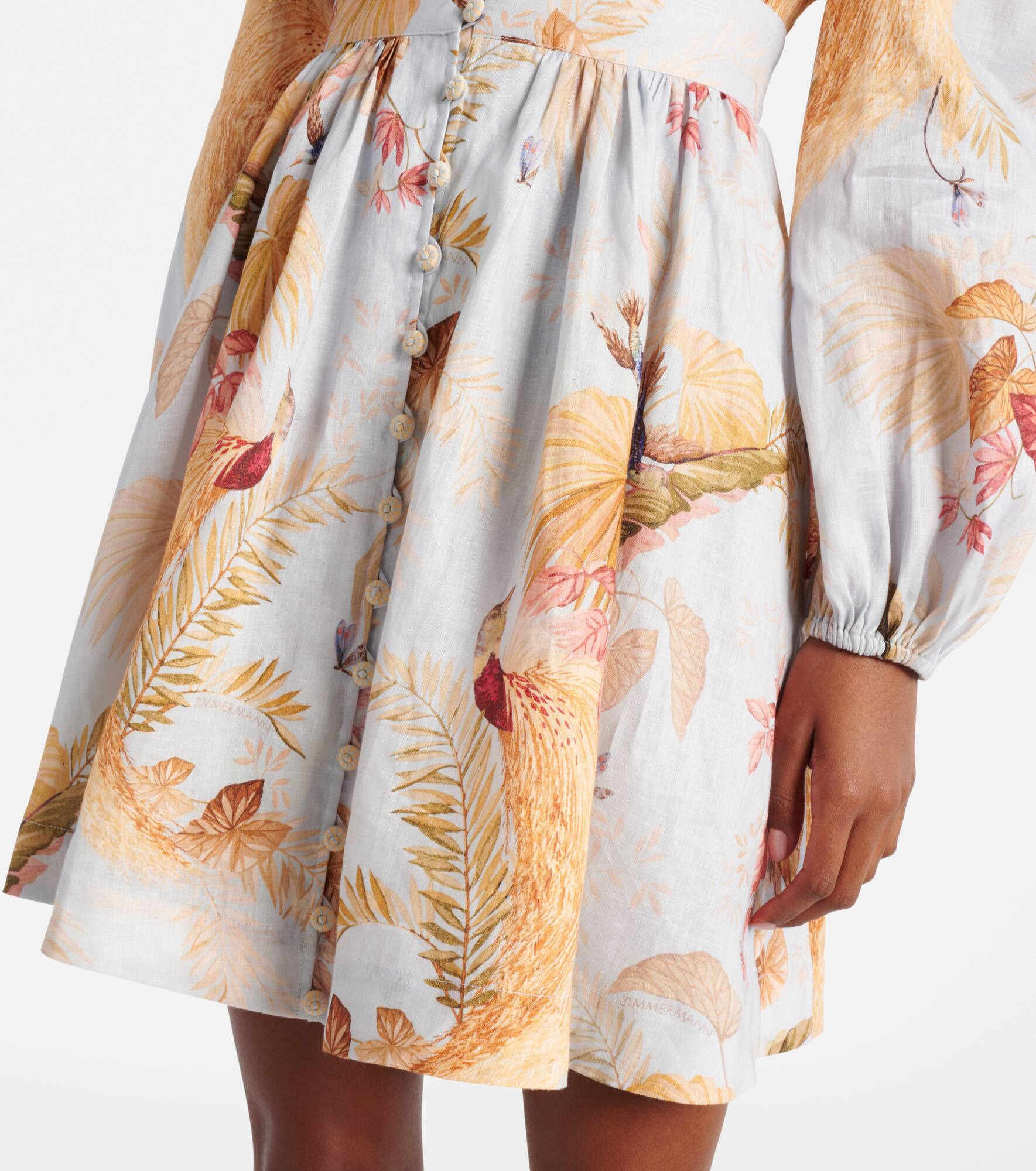 Ascension floral linen minidress - 5