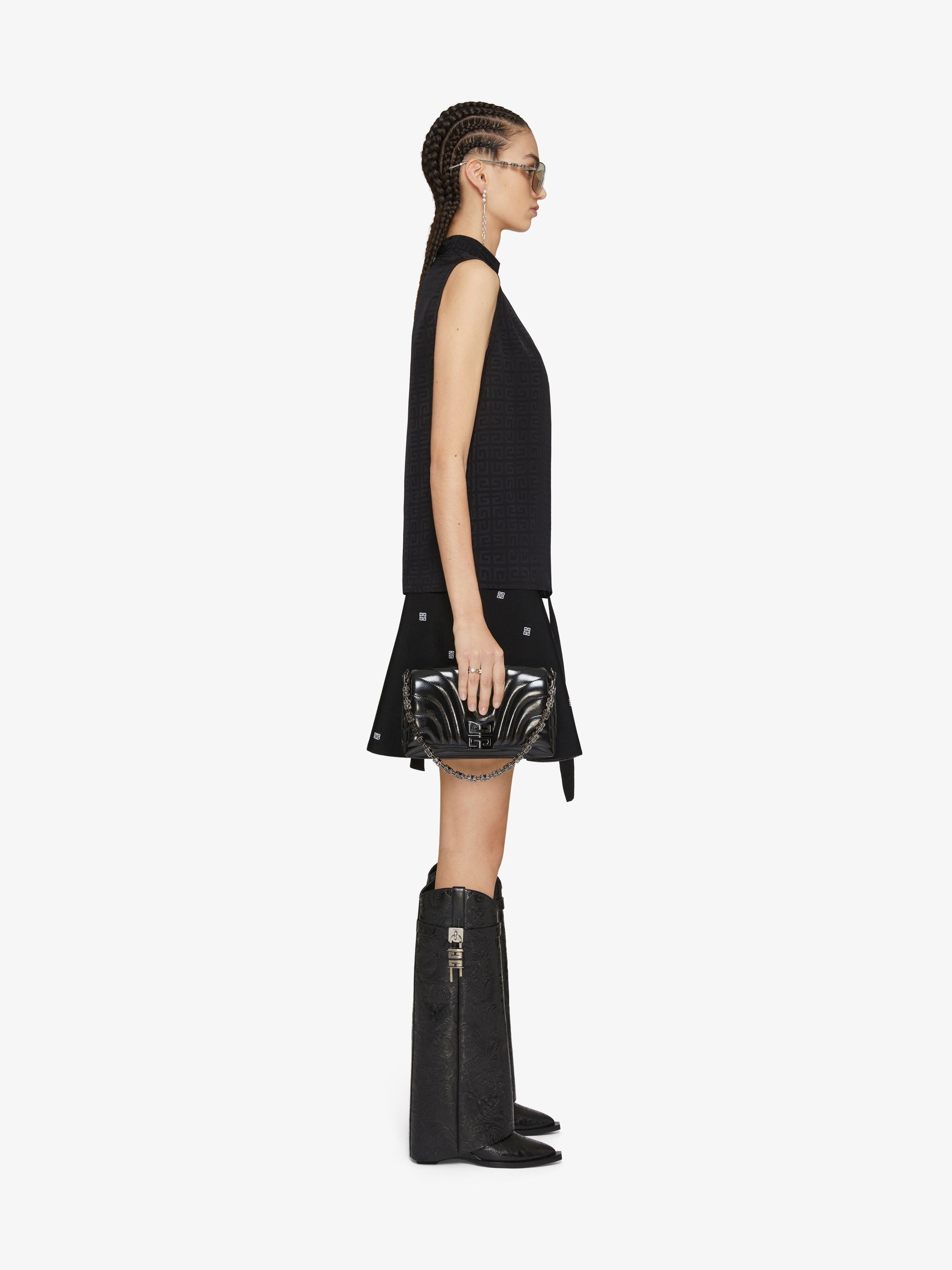 TOP IN 4G JACQUARD WITH LAVALLIERE - 3