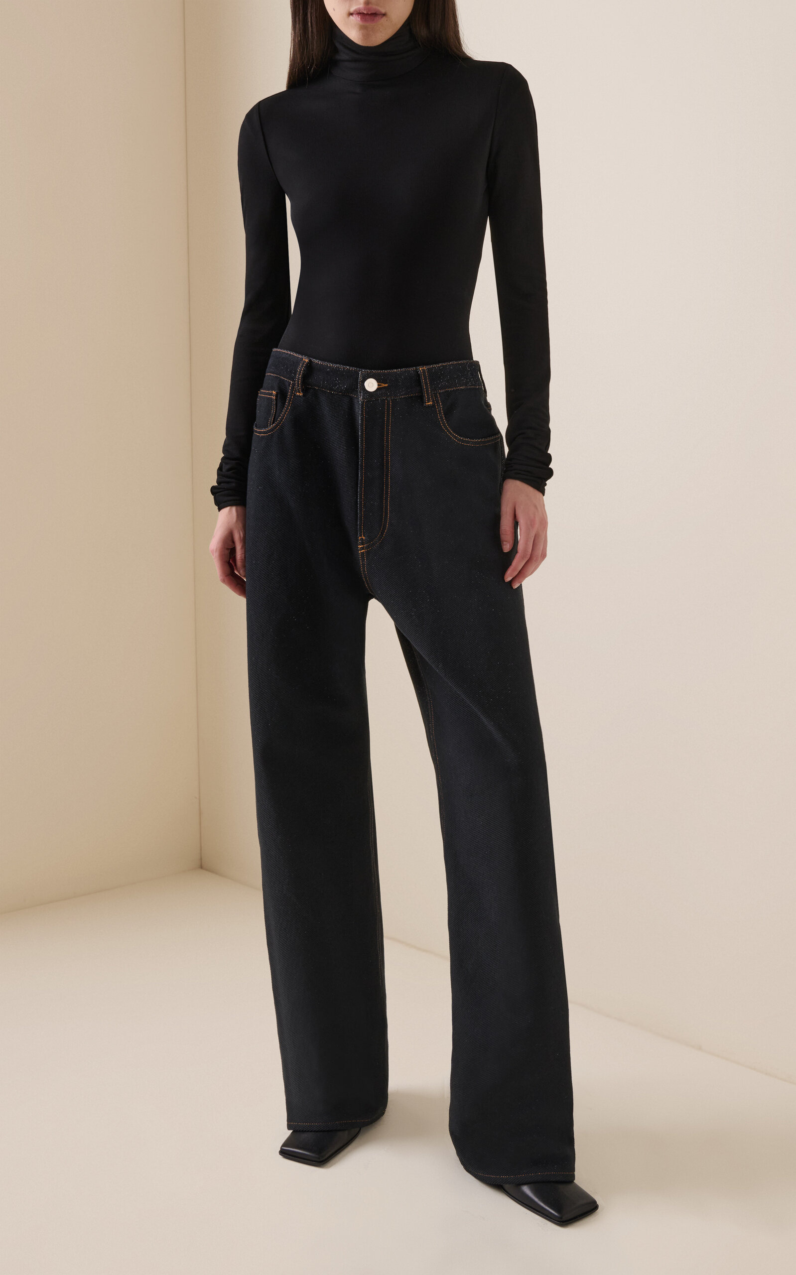 Heart Cut-Out Jersey Bodysuit black - 4