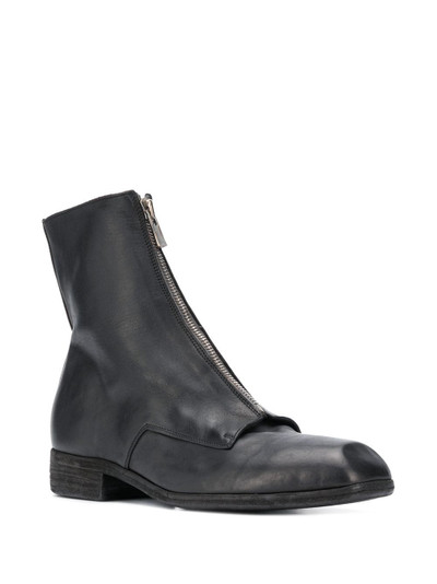 Guidi front-zip ankle boots outlook