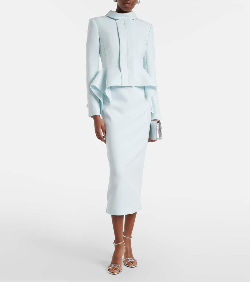 ROLAND MOURET Peplum crêpe blazer outlook