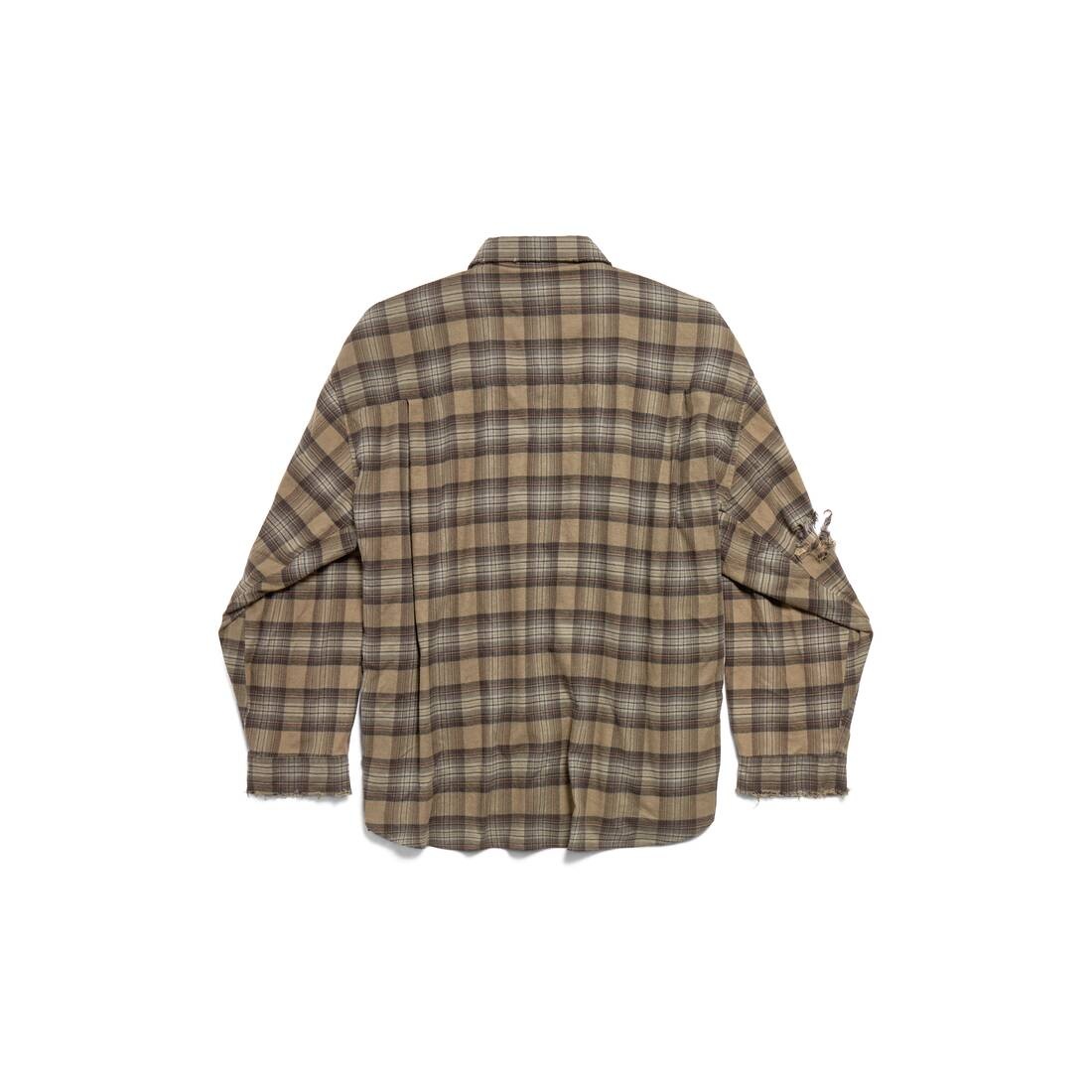 Men's Paris Liberty Layered Shirt Oversized in Dark Green - 6