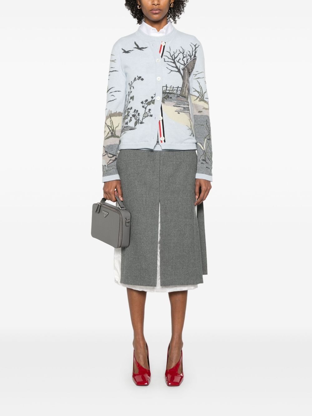 Seasonal Scenic-intarsia cashmere cardigan - 2