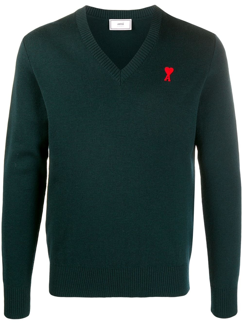 v-neck merino wool jumper - 1