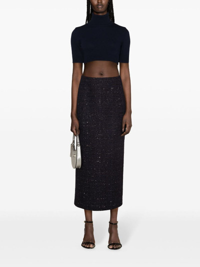 Valentino sequinned tweed pencil skirt outlook
