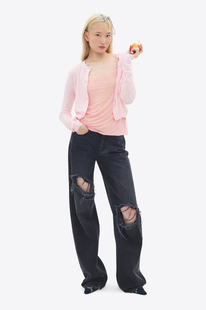 AREA GIRLY RIB KNIT CARDIGAN outlook