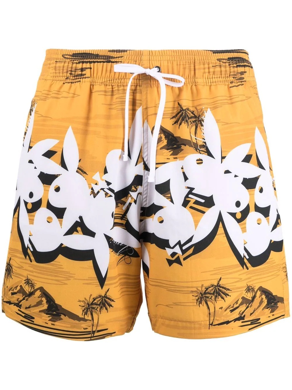 graphic-print swim shorts - 1