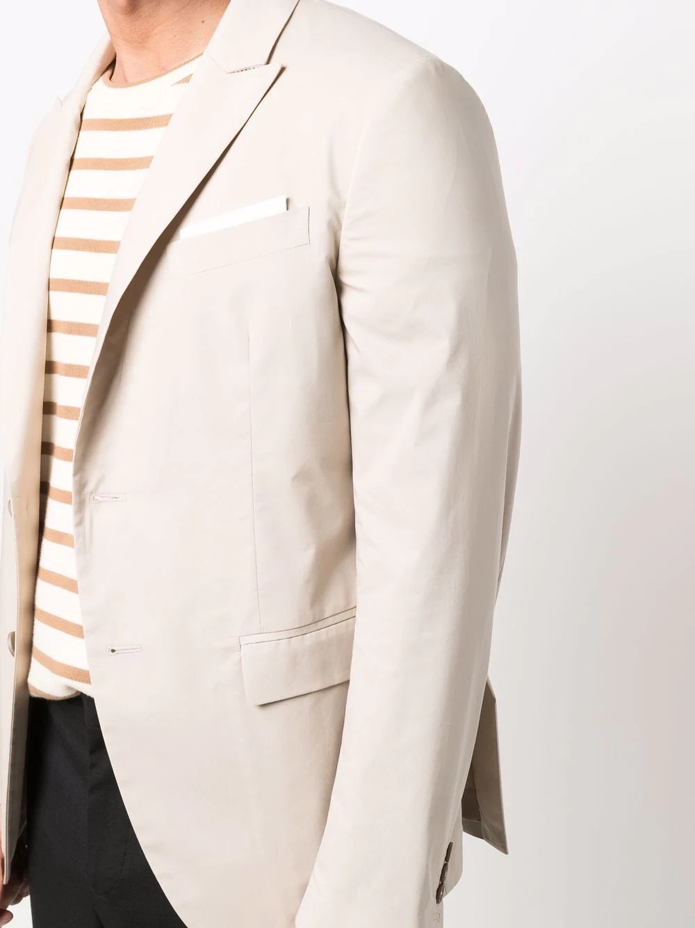 peak lapels single-breasted blazer - 5