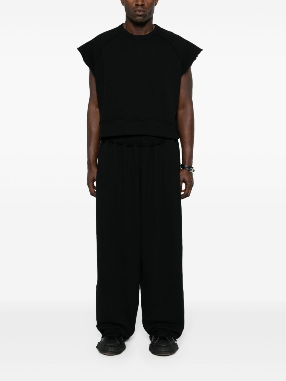 logo-embroidered wide-leg trousers - 2