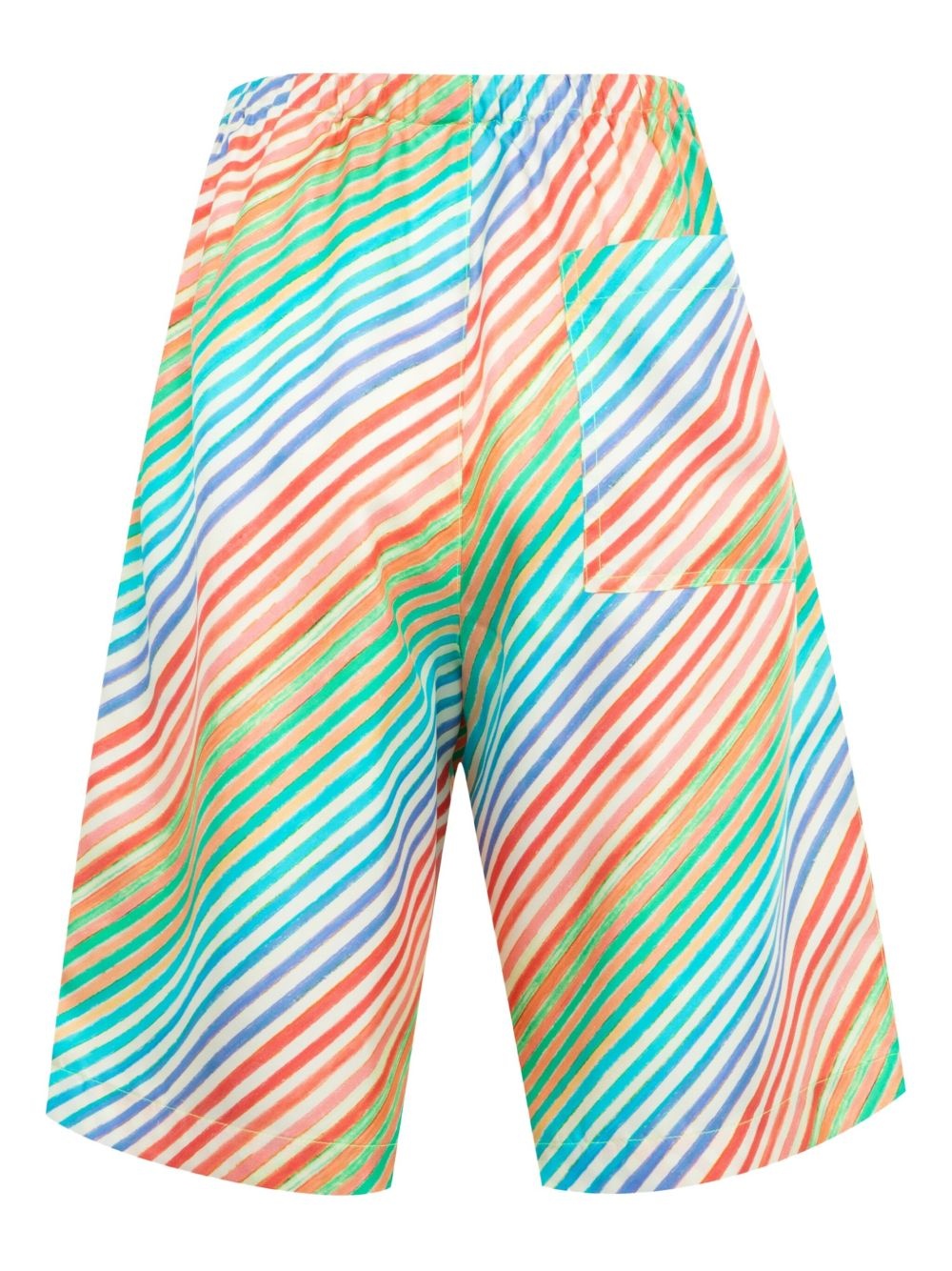 Bias Crayon striped drawstring shorts - 2