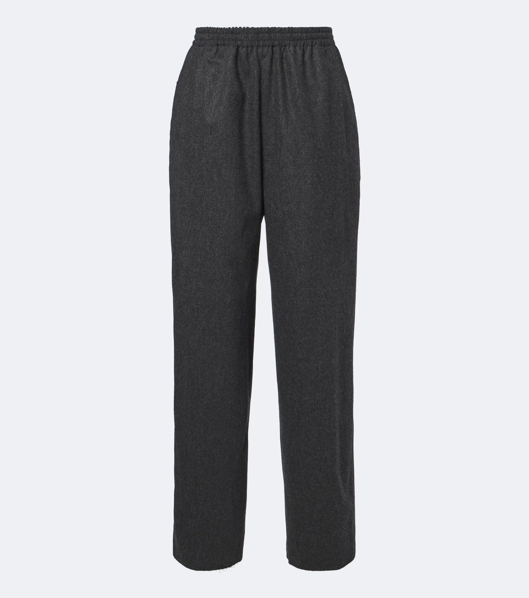 Wool flannel wide-leg pants - 1