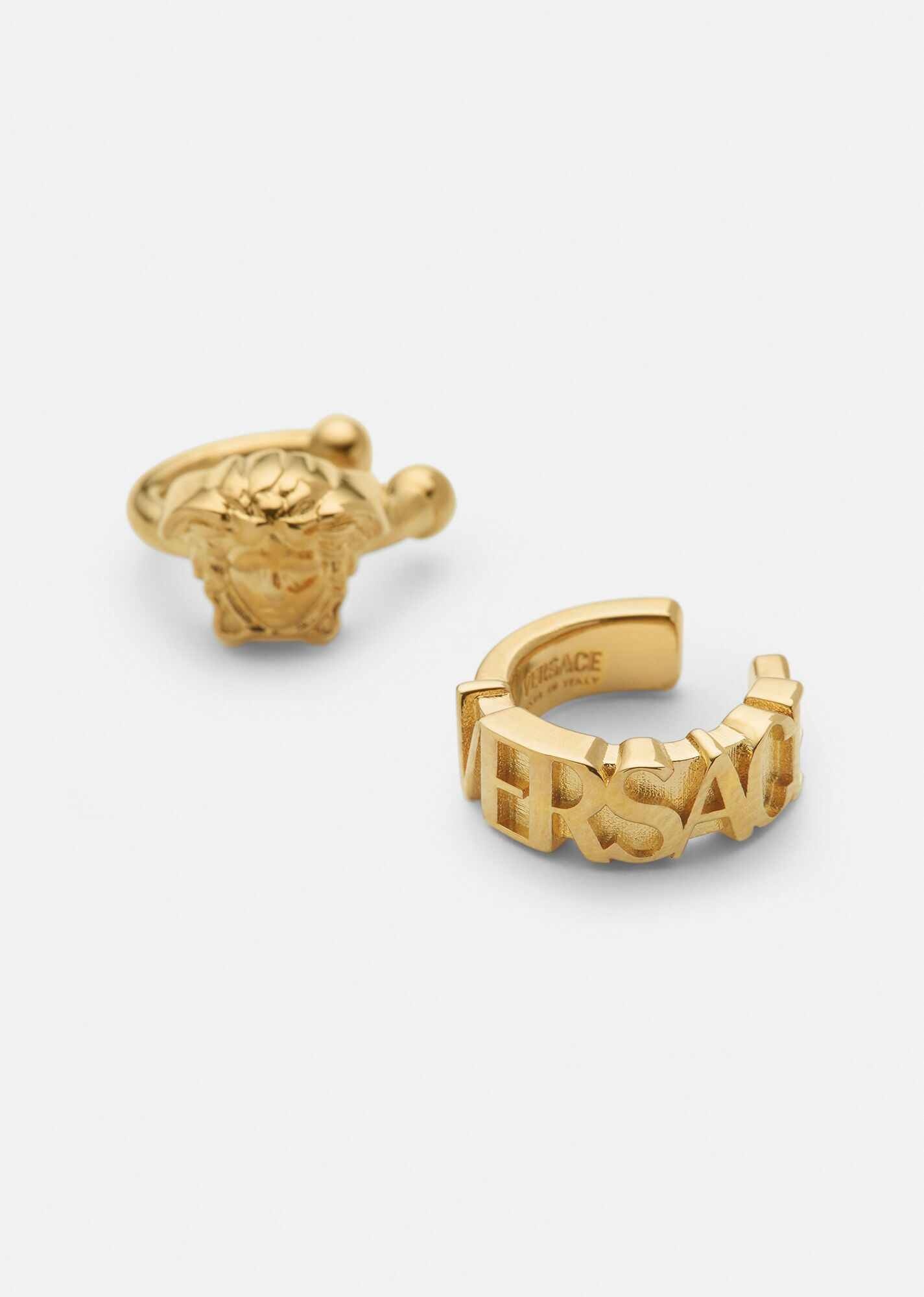 Medusa and Logo Ear Cuffs - 3