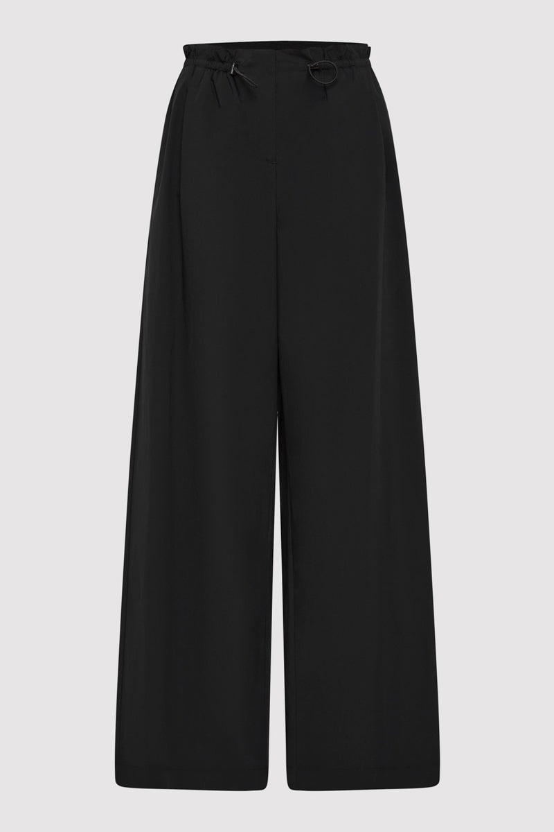 Petit Paperbag Waist Pants - Black - 1